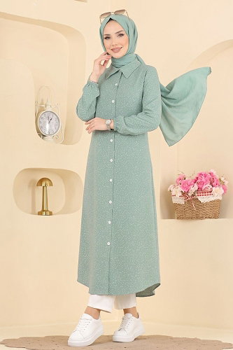 moda selvim Tunic 194NZRK1200 Mint - Thumbnail