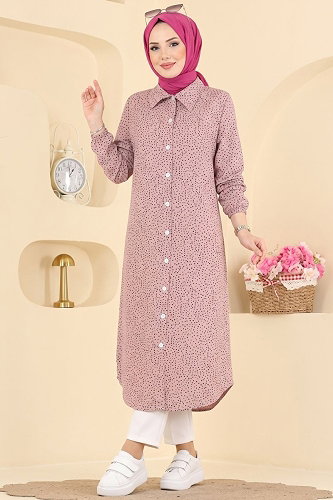 moda selvim Tunic 194NZRK1200 Powder Vision - Thumbnail
