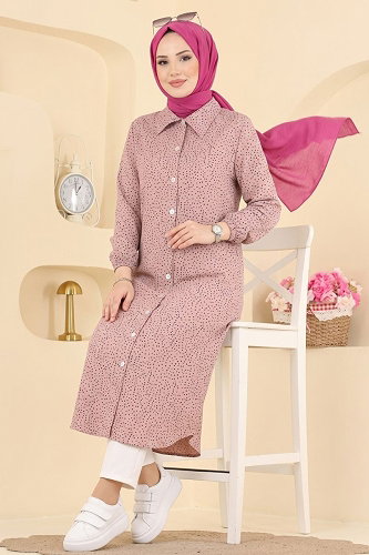 moda selvim Tunic 194NZRK1200 Powder Vision - Thumbnail