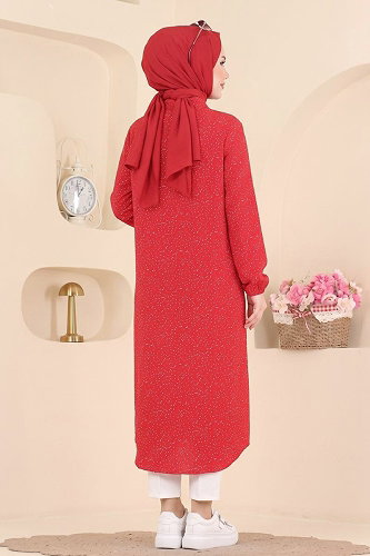 moda selvim Tunic 194NZRK1200 Red - Thumbnail