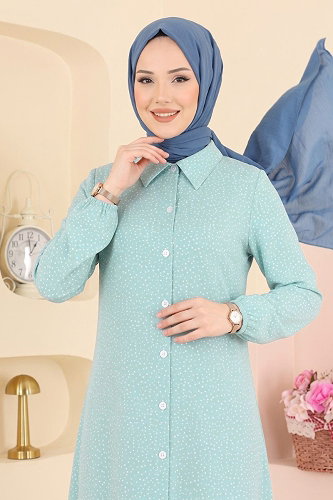 moda selvim Tunic 194NZRK1200 Water Green - Thumbnail