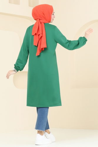 moda selvim Tunic 1956FON792 Benetton Green - Thumbnail