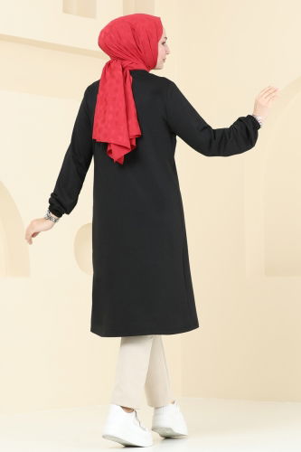 moda selvim Tunic 1956FON792 Black - Thumbnail