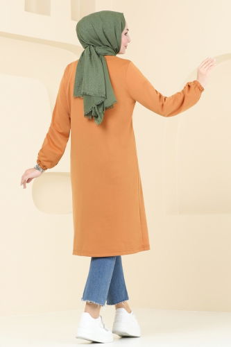 moda selvim Tunic 1956FON792 Dark Mustard - Thumbnail