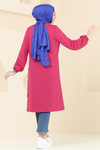 moda selvim Tunic 1956FON792 Fuchsia - Thumbnail