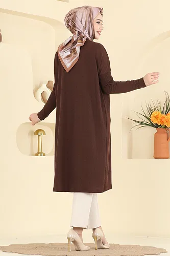 moda selvim Tunic 195BO429 Brown - Thumbnail