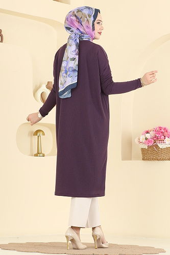 moda selvim Tunic 195BO429 Damson - Thumbnail