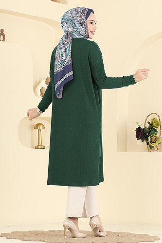 moda selvim Tunic 195BO429 Emerald - Thumbnail