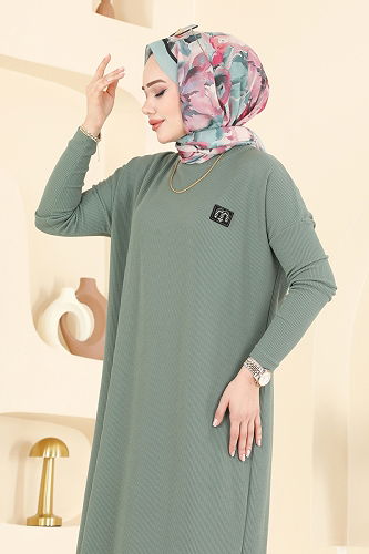 moda selvim Tunic 195BO429 Mint - Thumbnail