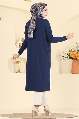 moda selvim Tunic 195BO429 Navy Blue - Thumbnail