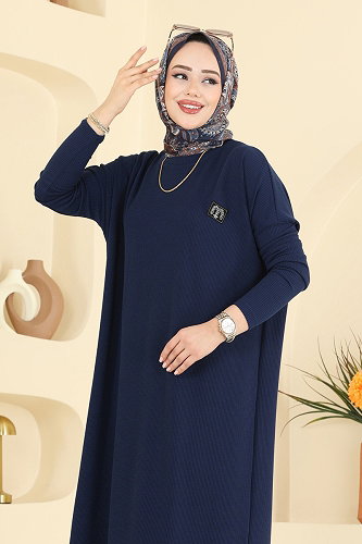 moda selvim Tunic 195BO429 Navy Blue - Thumbnail