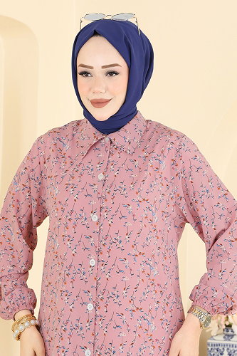 moda selvim Tunic 195NZRK1200 Rose Dried - Thumbnail