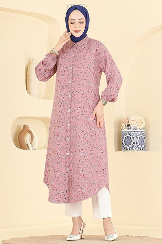 moda selvim Tunic 195NZRK1200 Rose Dried - Thumbnail