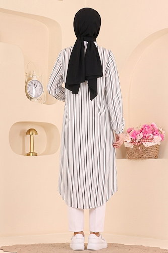 moda selvim Tunic 196NZRK1200 Black - Thumbnail