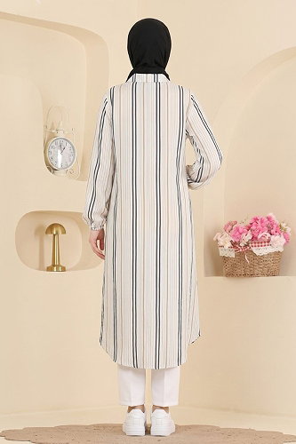moda selvim بلوز بيج 196NZRK1200 - Thumbnail