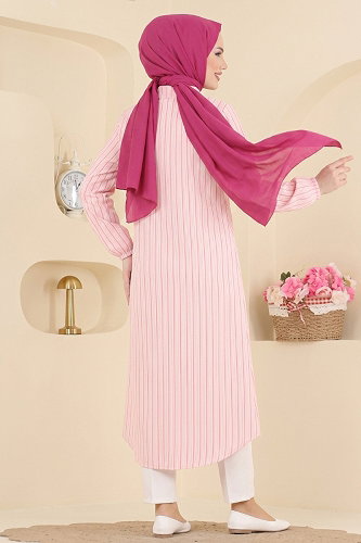 moda selvim Tunic 197NZRK1200 Pink - Thumbnail