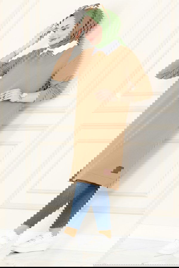 Modaselvim NET 20%+20% DISCOUNT IN THE CARD Tunic 1983SBL832 Latte