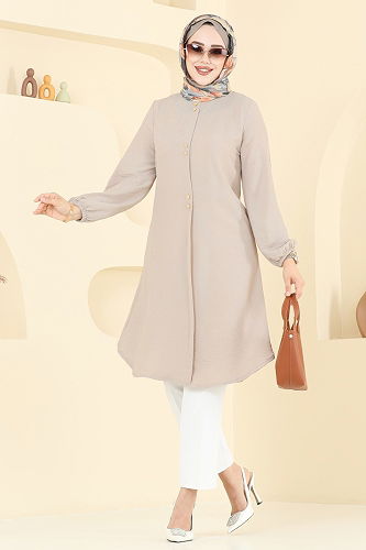 moda selvim بلوز بيج 2002ERK1158 - Thumbnail