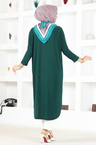 moda selvim Tunic 2002MEY846 Emerald - Thumbnail