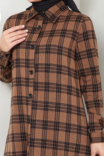 moda selvim Tunic 2003BRZ981-M Tan - Thumbnail