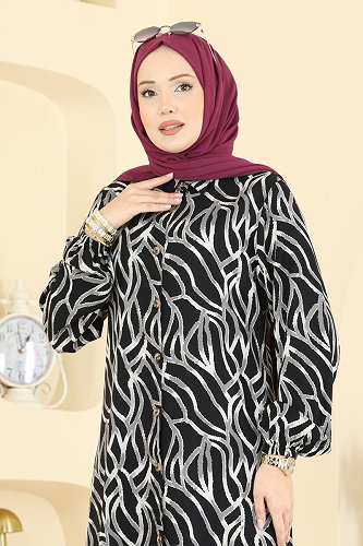 moda selvim بلوز أسود 2003ERK1158 - Thumbnail