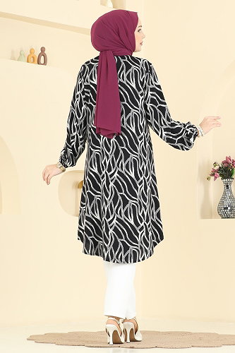 moda selvim بلوز أسود 2003ERK1158 - Thumbnail