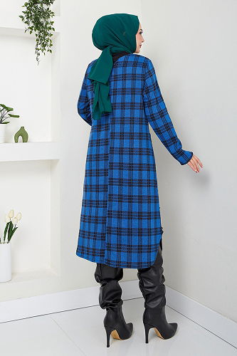 moda selvim Tunic 2004BRZ981-M Saxe - Thumbnail