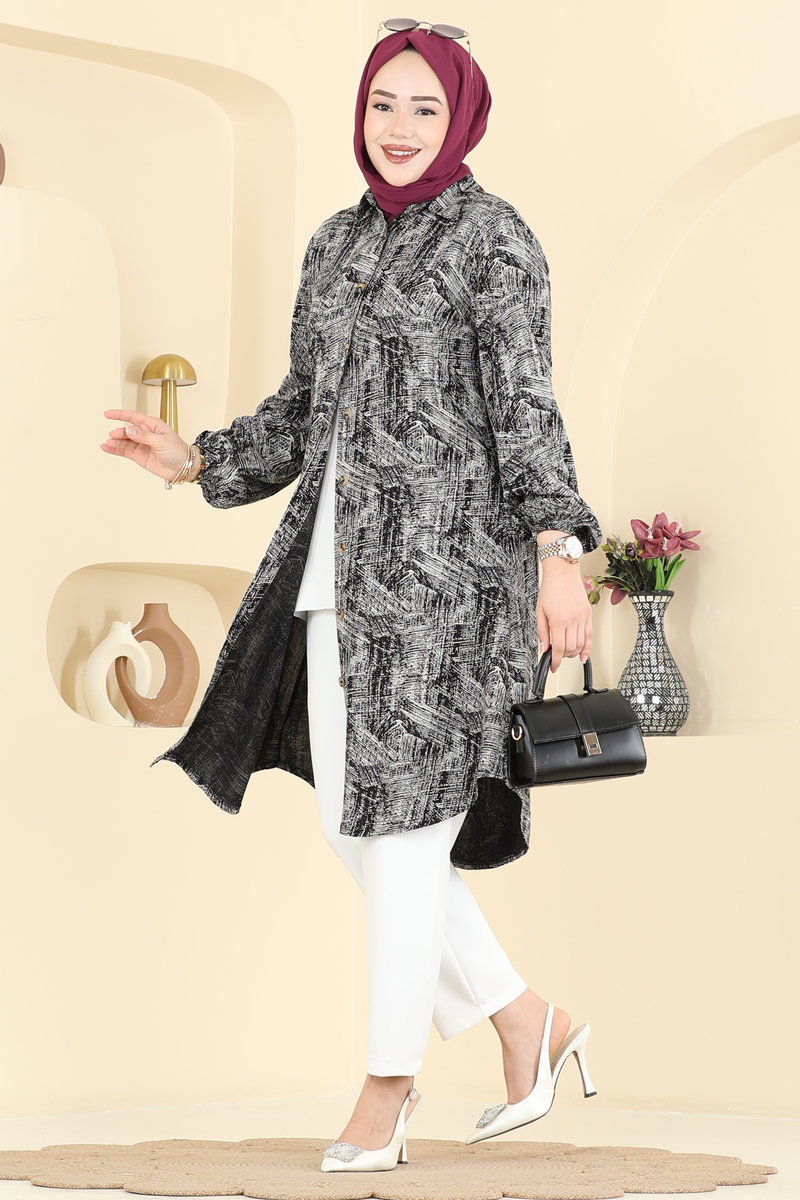 Tunic 2004ERK1158 Black - Moda Selvim