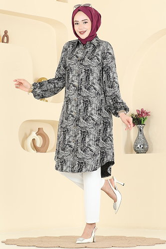 moda selvim بلوز أسود 2004ERK1158 - Thumbnail