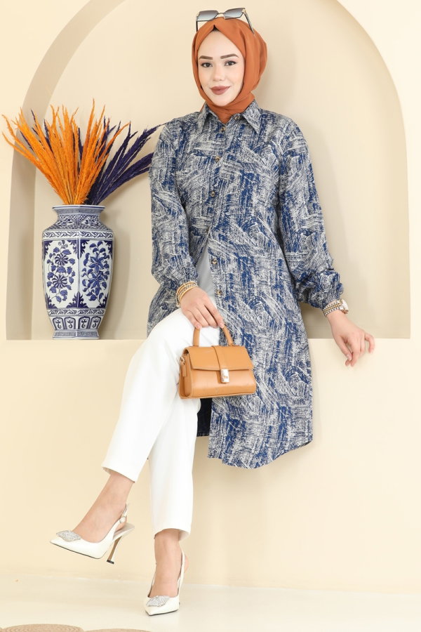 Modaselvim Tunic Tunic 2004ERK1158 Indigo