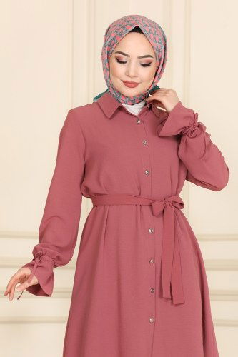 moda selvim Tunic 2008MDA386 Dried Rose - Thumbnail