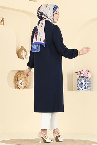 moda selvim Tunic 2010BG354 Navy Blue - Thumbnail