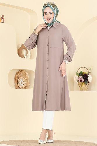 moda selvim بلوز بيج 2010BG354 - Thumbnail