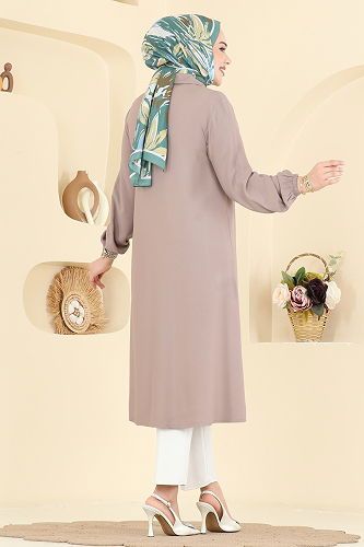 moda selvim بلوز بيج 2010BG354 - Thumbnail