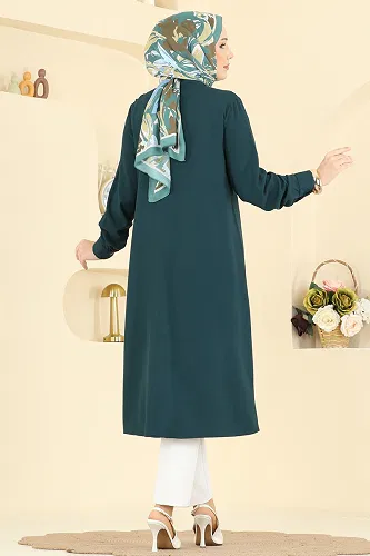 moda selvim Tunic 2011BG354 Petroleum - Thumbnail