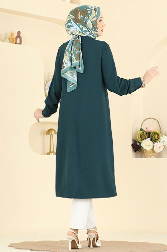 moda selvim بلوز بترولي 2011BG354 - Thumbnail