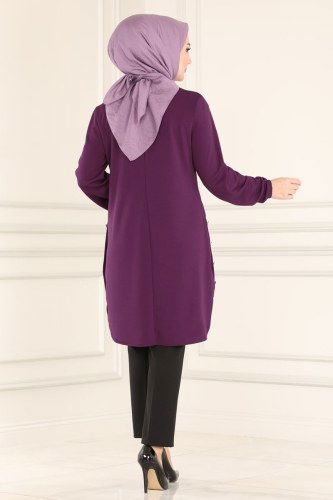 moda selvim Tunic 2013MRT754 Damson - Thumbnail