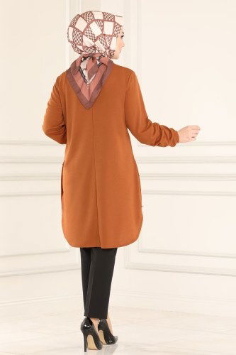 moda selvim 2013MRT754 رملي بلوز طويل - Thumbnail