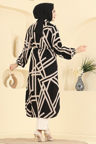 moda selvim بلوز أسود 2014ERK1158 - Thumbnail