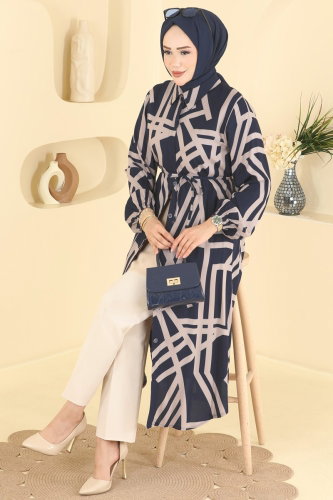 E.R.K. - Tunic 2014ERK1158 Navy Blue