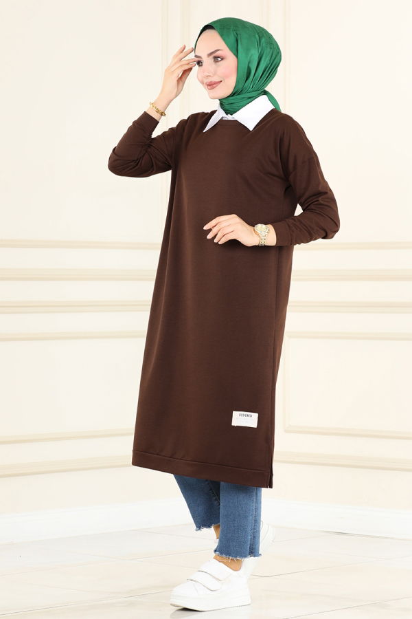 Modaselvim Tunic Tunic 201MRT754 Dark Brown