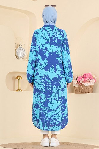 moda selvim Tunic 201NZRK1200 Saxe - Thumbnail