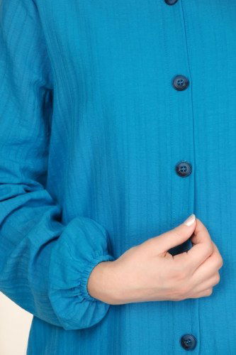 moda selvim Tunic 2021KTR750 Blue - Thumbnail