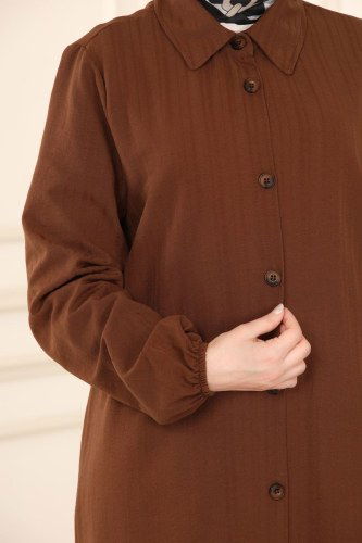 moda selvim Tunic 2021KTR750 Brown - Thumbnail