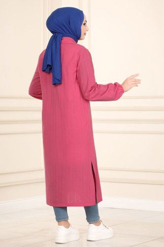 moda selvim Tunic 2021KTR750 Fuchsia - Thumbnail