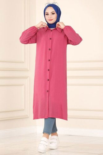 moda selvim Tunic 2021KTR750 Fuchsia - Thumbnail