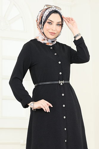 moda selvim بلوز أسود 2034BM387 - Thumbnail