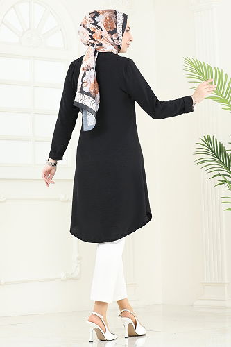 moda selvim بلوز أسود 2034BM387 - Thumbnail