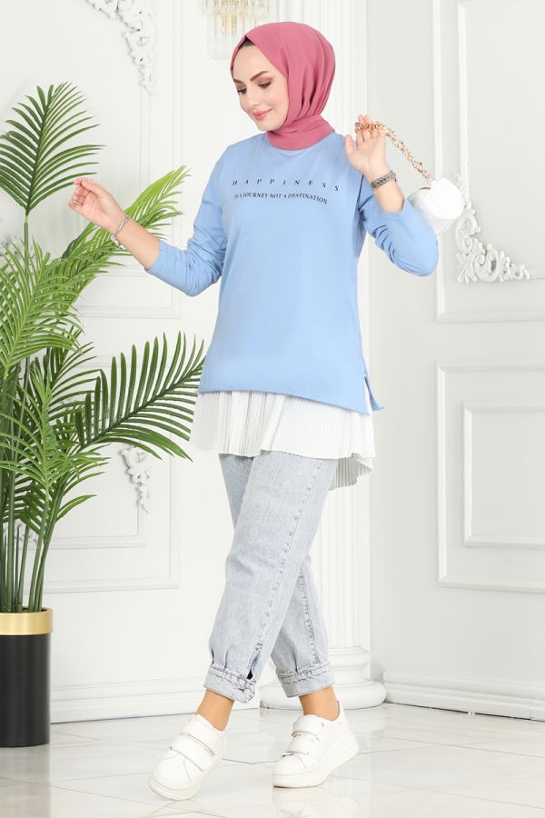 Modaselvim Tunic TUNIC 20396ETT926 Baby Blue