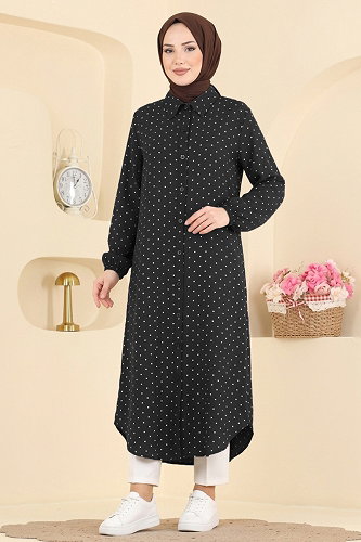 moda selvim Tunic 203NZRK1200 Black - Thumbnail